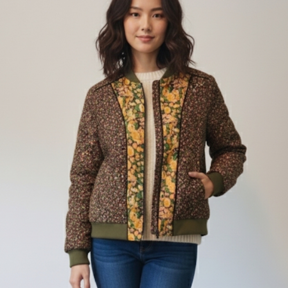Coach Military Reversible Jacket Cotton/ Silk Blend Jacket Size XS
